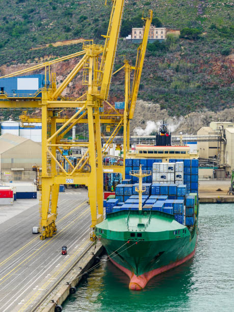 istock A large container cargo ship is being loaded at the port's commercial container terminal 2164442609