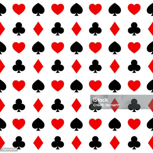 Playing Card Symbols Seamless Pattern Texture Stock Illustration ...