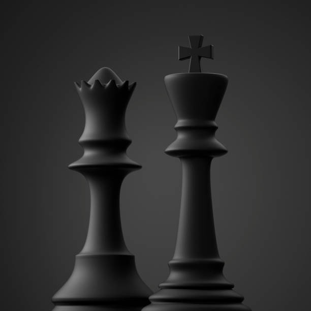 istock Black King and Queen Chess Pieces 2164451473