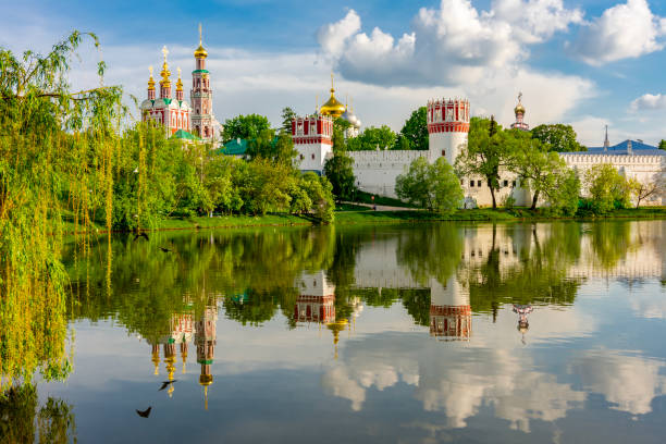 istock Novodevichy Convent (New maiden's monastery) reflected in pond, Moscow, Russia 2164454424