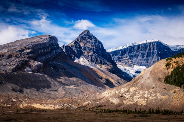 Athabasca Glacier at Columbia Icefield in Alberta in Canada