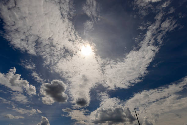 istock Beautiful blue sky with white clouds 2164464753