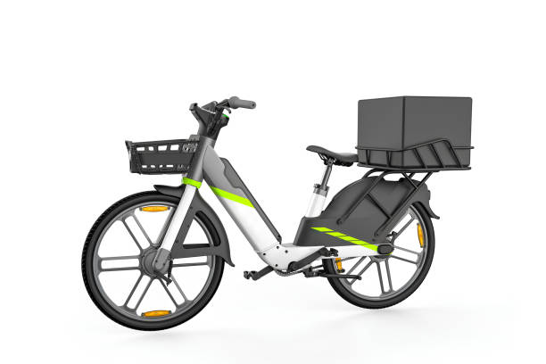 Modern electric bike isolated on white background