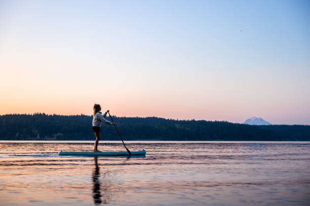 istock Summer Morning Paddleboard Ride In The Pacific Northwest 2164467156
