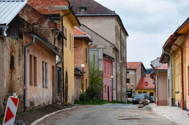 istock quiet street in small town 2164469772