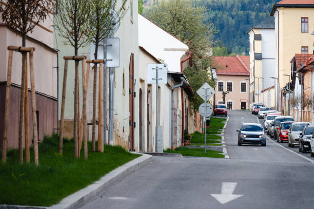 istock quiet street in small town 2164469851