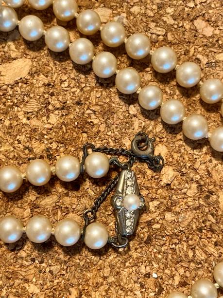istock Vintage jewelry clasp with pearl 2164478935