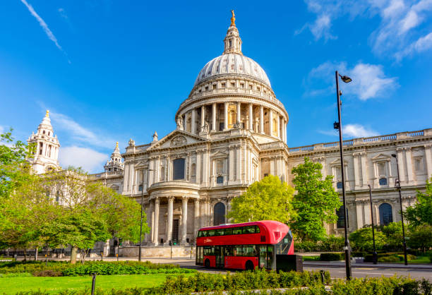 istock St. Paul's cathedral and double-decker bus, London, UK 2164481819