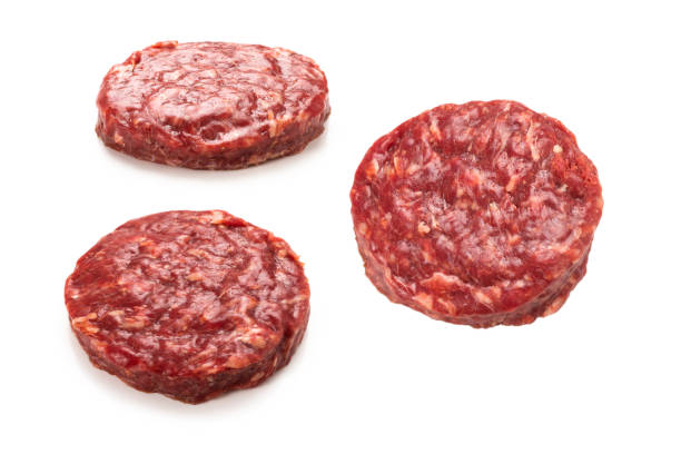 istock Raw minced beef isolated on white background. 2164488479