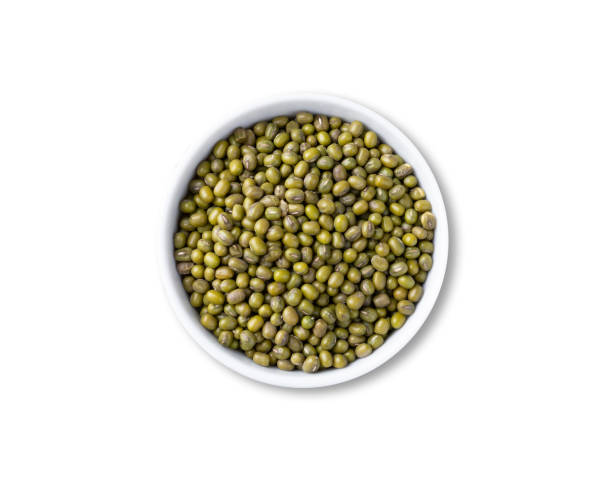istock Moyashi beans in a bowl isolated over white background 2164501810