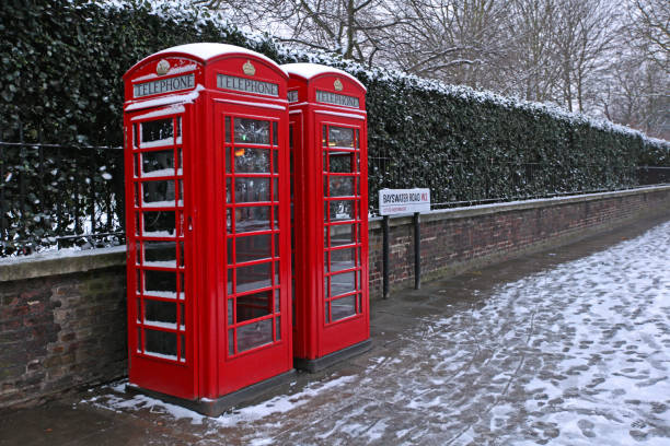 Working phone box with close up on graphics.