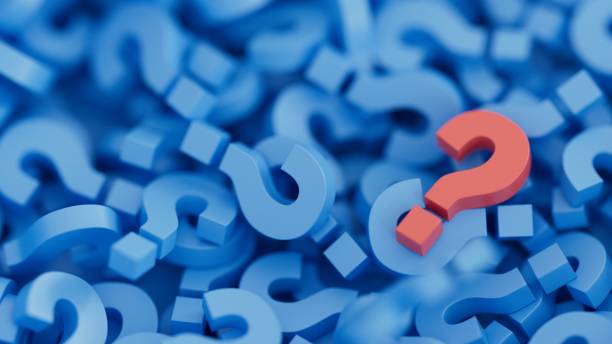 istock Blue Question Mark Symbols and Red Question Mark Symbol, FAQ, Q&A 2164514582