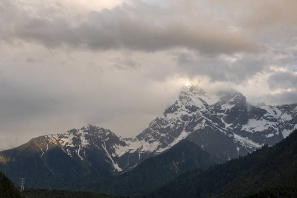 The scenery along the National Highway 318 in Tibet