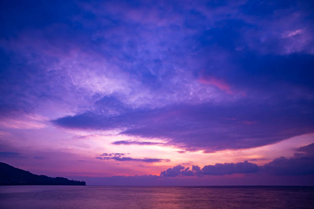 istock Nature landscape beautiful Light Sunset or sunrise over sea,Colorful clouds dramatic sky seascape,Amazing clouds in sunset sky background 2164529367