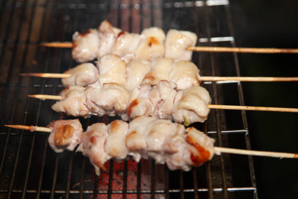 Preparing the chicken food in the restaurant