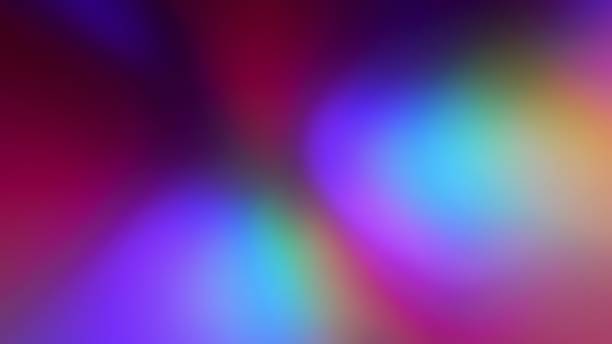 istock Rainbow neon light flares background. Optical Crystal Prism Flare Beams. Abstract blur animation 2164543805