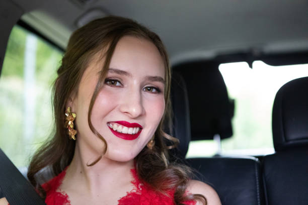 Graduates in the car going to their graduation party - Guatemala