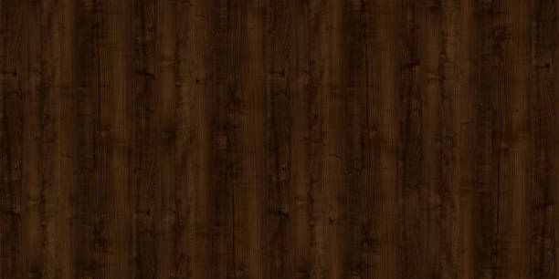 istock Cherry dark planked wooden texture with knots 2164563475