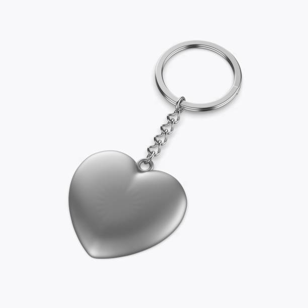 istock Heart shape key chain blank template for promotional design. 2164564143
