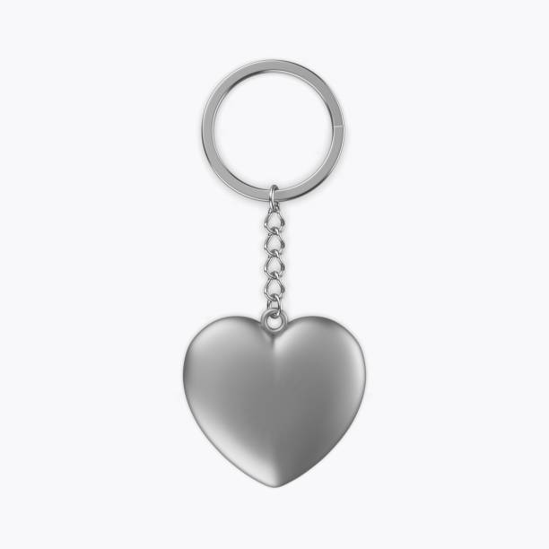 istock Heart shape key chain blank template for promotional design. 2164564144