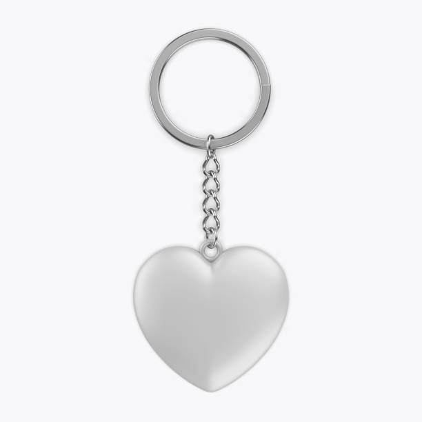 istock Heart shape key chain blank template for promotional design. 2164564177