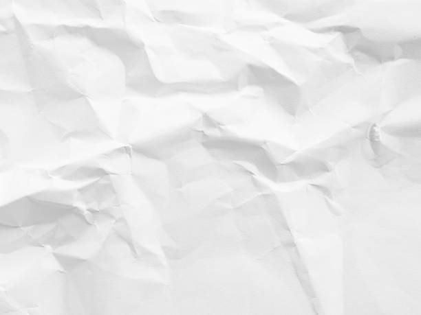 istock Paper crumpled abstract background white pattern wall design grunge letter parchment cardboard material empty crease wrinkle crushed document grey ragged rougt wrinkled torn crinkled page scrapbook 2164569663