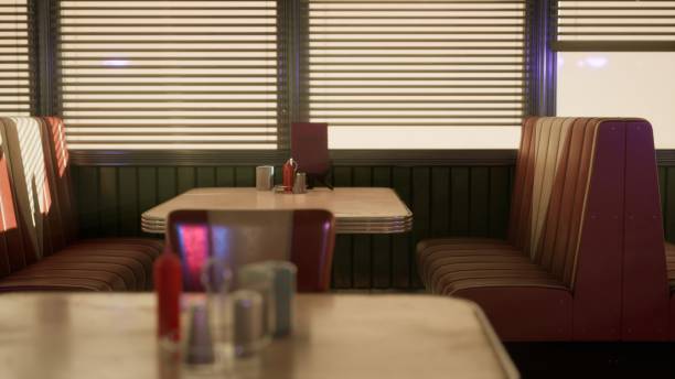 istock A retro-themed American diner interior with checkered floors and nostalgic decor 2164569703