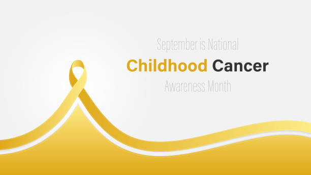 ilustraciones, imágenes clip art, dibujos animados e iconos de stock de mes de concientización sobre el cáncer infantil.cinta de cáncer, ilustración vectorial. - septiembre