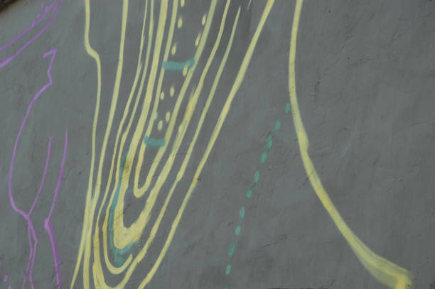 A close up of abstract graffiti texture  on a wall.