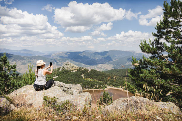istock Woman Enjoying View at Lagunas de Neila 2164592393