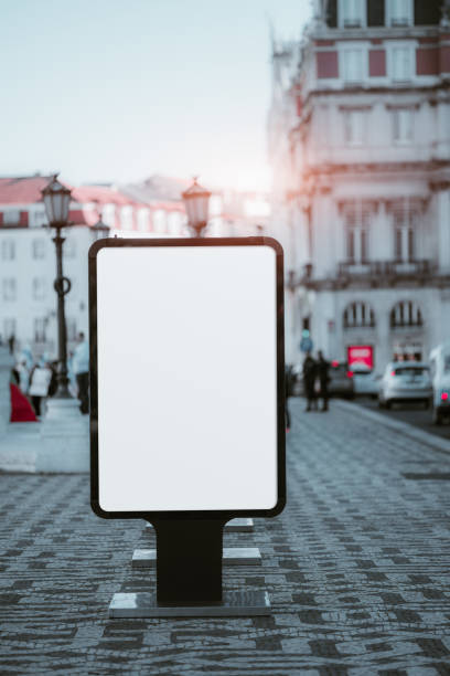 Mock-up billboard on European street