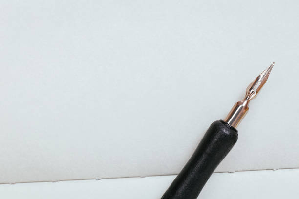 Photo picture of an antique ink fountain pen background