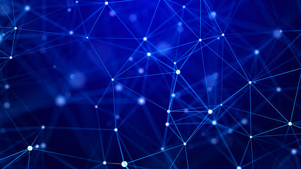 istock Modern design of network connection structure. Abstract background with interlacing dots and lines. 3D rendering. 2164610011