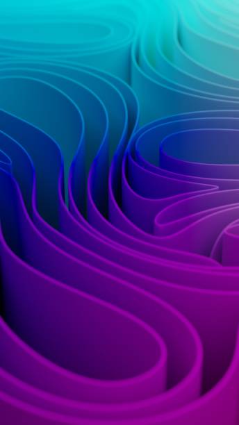 istock Abstract wavy emission lines wave effect window backdrop. Corporate concept can be used for visuals, AI, presentations and background for web or banner. 3d render 2164618606