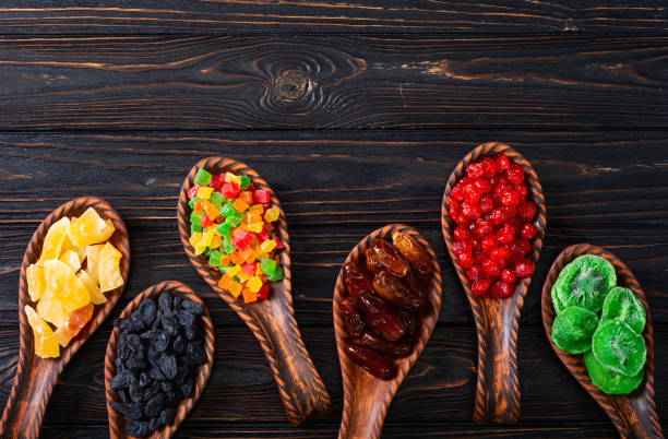 istock Group of dried and candied fruit in bowl 2164621237