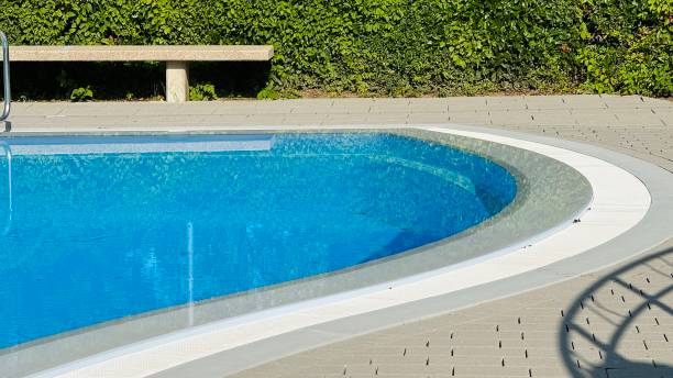 istock Round swimming Pool edge 2164626755
