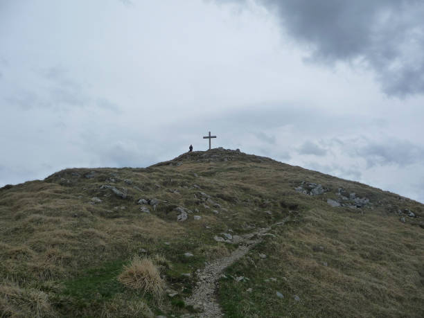 istock Krottenkopf mountain summit cross, Bavaria, Germany 2164637197
