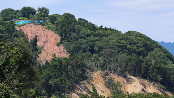 istock Landslide, Mudslide, Earthquake-Induced Landslip in Japan 2164643217
