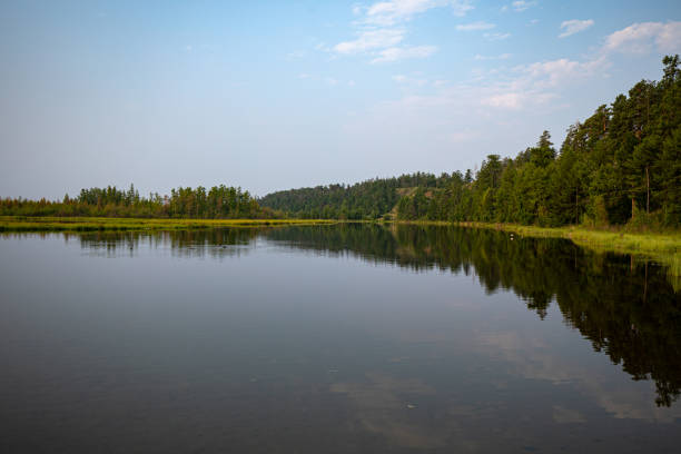 The Cameron River just as it drops into the Falls in Canada's Northwest Territories