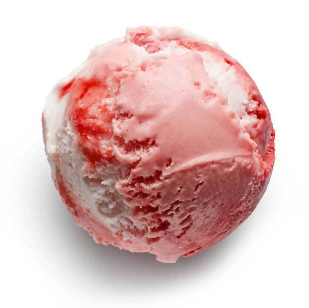 istock vanilla and strawberry ice cream ball 2164654387