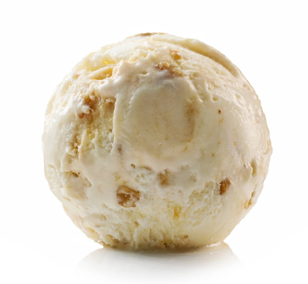 istock maple syrup and walnut ice cream ball 2164654413