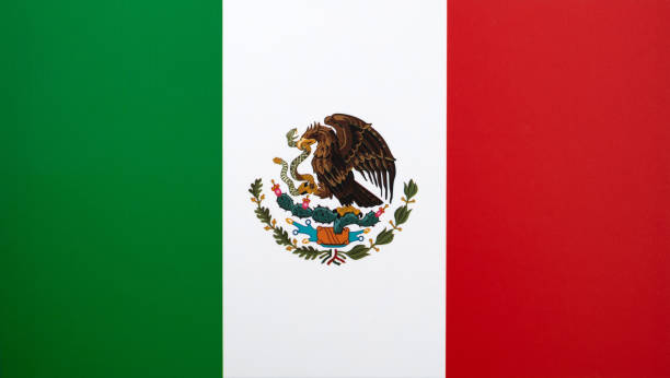 Close up of Mexican flag.