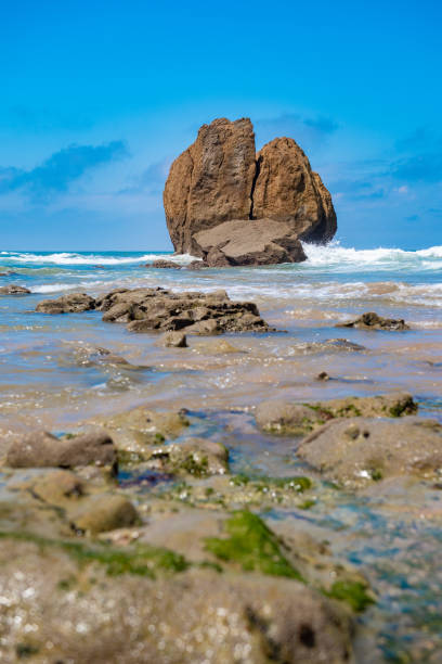 Ilbarritz Beach in Bidart, Pyrenees, Atlantiques, France.