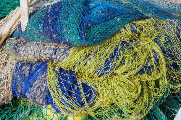 istock Colorful Fishing Nets and Ropes 2164665540