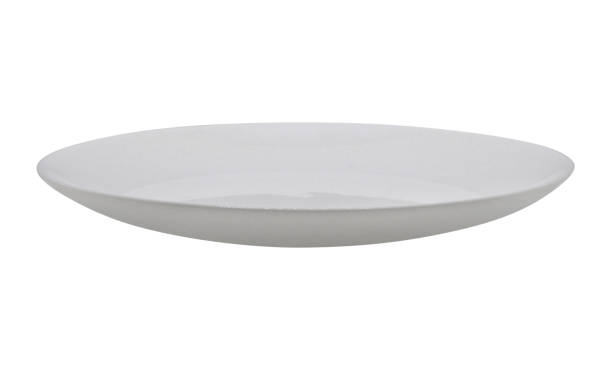 istock Clean plate isolated on white background. Side view. Ceramic dishes. Empty vessel 2164669504