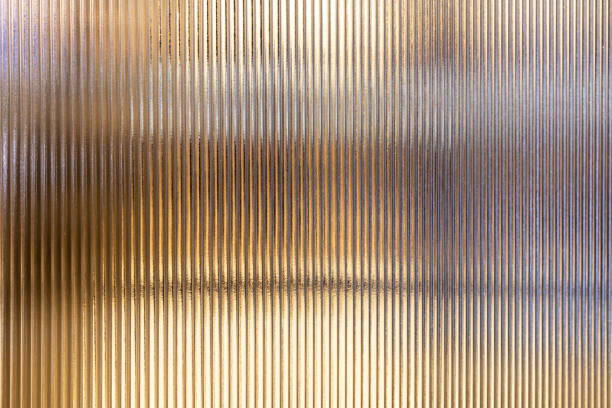 istock Polycarbonate sheets with colorful light reflection are used in interior design 2164672644