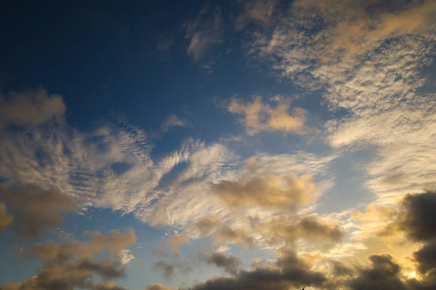 Clouds and lovely sky at Sunset in Alicante in spring