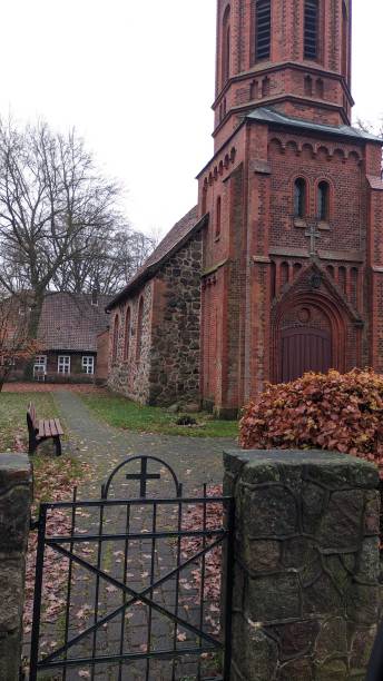 istock This Gothic Church features a towering Bell Tower and an intricate Iron Gate, adding charm 2164678320