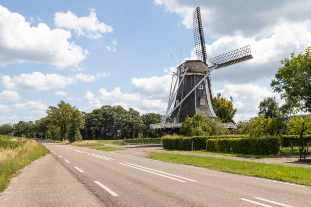 Flour mill - Bennikmolen, near the village of Doetinchem. Flour mill - Bennikmolen, near the village of Doetinchem in the Netherlands. old flour mill stock pictures, royalty-free photos & images