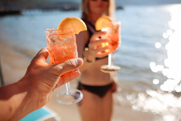 istock Young couple having cocktail 2164696924